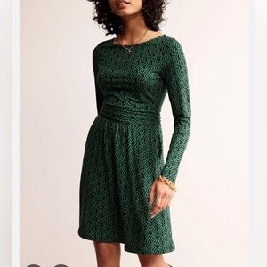 Boden Abigail Long Sleeve Jersey Dress w Pockets US 10R